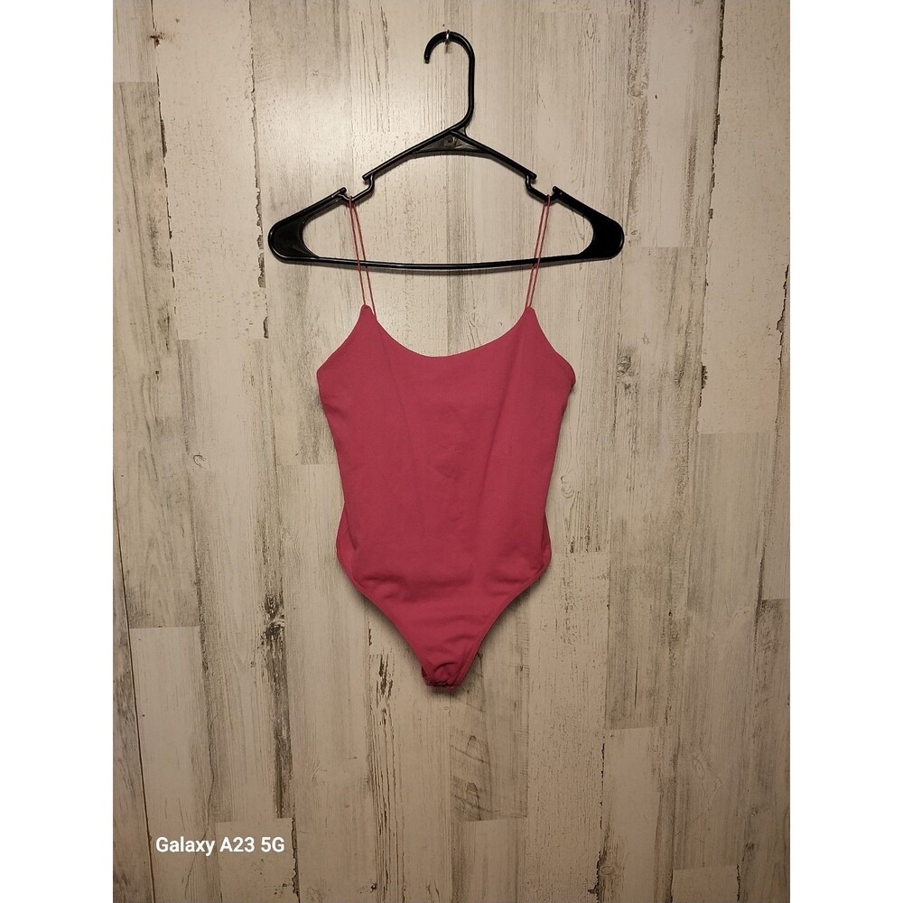 Free People Intimately Seamless Bodysuit XS/S Pink Basic Spaghetti Strap